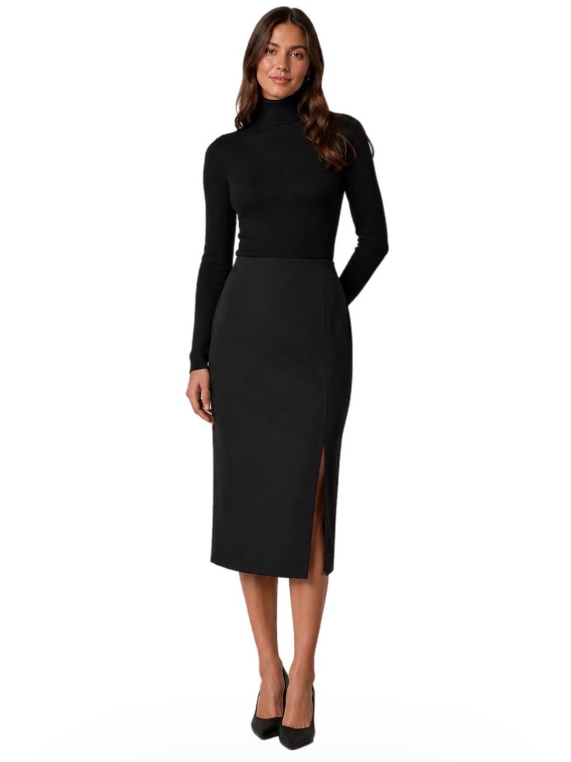 Y2k M Nycc New York Clothing Co. Black Skirt Side Slit Formal Business Casual